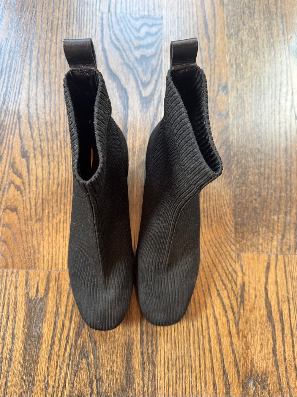 Everlane Women's Black Knit Sock Booties - Stretch Ankle Boots